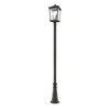 Z-Lite Beacon 3 Light Outdoor Post Mounted Fixture, Oil Rubbed Bronze & Clear Beveled 568PHXLR-519P-ORB